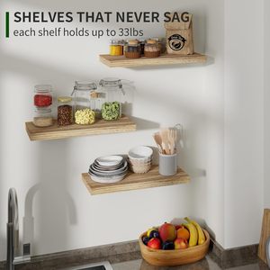 Étagères murales en bois naturel personnalisées en usine, étagères en bois multifonctionnelles <span class=keywords><strong>pour</strong></span> armoire, petits objets, plantes, bougies - Product Image 3