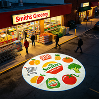 Projecteur de logo Gobo personnalisé 60W, lampe LED extérieure étanche pour la publicité, idéal pour les chaînes de magasins, les supermarchés, les commerces de détail, les enseignes de façade