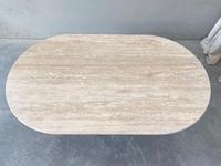 Table basse en travertin naturel de luxe, design moderne, meubles de salon, table basse en marbre travertin