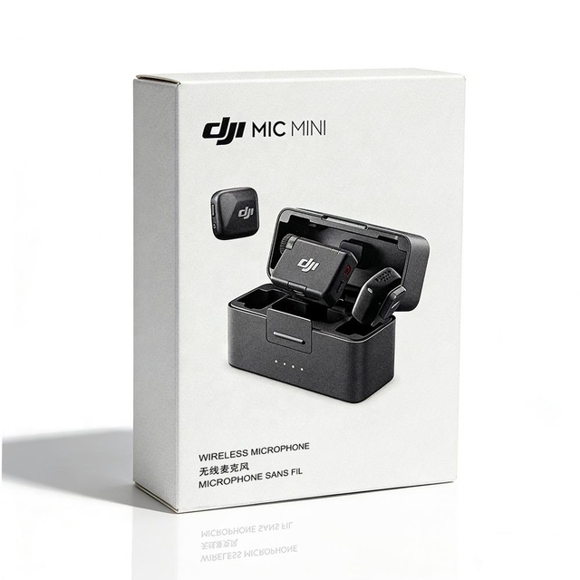 DJI Mic Mini Wireless Mic(2 TX + 1 RX + Charging Case) Compatible with iPhone Android Camera 48H Battery for Vlog Interview Live