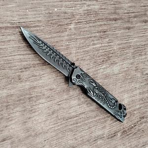 มีดพับ Scorpion Relief Stone Wash ด้ามสแตนเลส ปรับแต่งได้ ระดับ OEM สำหรับ DIY EDC และแคมป์ปิ้ง - Product Image 3