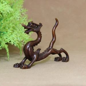 Scultura di Drago Cinese in Bronzo Antico, Statuetta di Bestia Mitologica, Oggetto da Collezione per Arredamento e Artefatto Culturale - Product Image 4