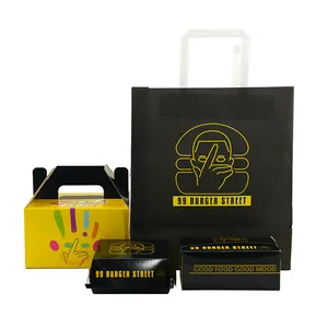 Boîtes d'emballage de déjeuner à emporter avec Logo personnalisé écologique
