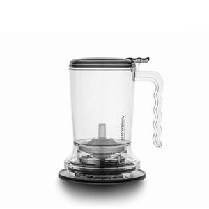 Jarra de Tritán de 410 ml con Tapa Plana Gris Ahumado y Logotipo Personalizado para Tiendas de Té Especializado, Infusor de Té de Hojas Sueltas por Gravedad, Gotero Inteligente - Product Image 1