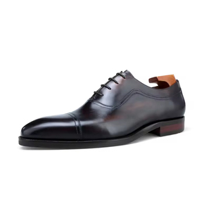 Calzado Formal de Lujo Estilo Italiano, Zapatos de Cuero para Hombre con Cordones, Zapatos Oxford Hechos a Mano, Zapatos de Boda para Hombre - Product Image 2