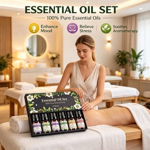 Juego de Caja de Regalo con 6 Aceites Esenciales Premium de Menta de 10 ml <span class=keywords><strong>para</strong></span> Humidificador y Difusor - Extracto 100% Puro de Plantas Naturales - Product Image 1