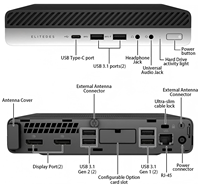 Mini PC de bureau Barebone Tiny EliteDesk 800 G5 9e génération, propre, sans rayures, grade A, testé et fonctionnel