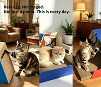 Planche à gratter pour chat durable à usage quatre saisons, montage par autocollant magique, fournitures d'entretien des griffes pour chat domestique