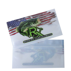 Pochette d'emballage personnalisée pour appâts avec crochet d'alimentation de pêche Emballage de leurre de pêche à la traîne en plastique sacs à fermeture éclair transparents à vendre - Product Image 5