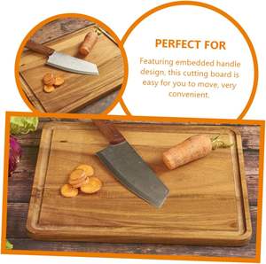 Planche à découper en bois d'acacia double face épaisse sur mesure pour boucher, idéale pour la viande et les charcuteries en cuisine (vente en gros) - Product Image 3