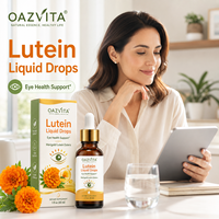 OAZVITA OEM Gouttes Oculaires à la Lutéine de Souci, Complément de Soin des Yeux, Gouttes Liquides d'Ésters de Lutéine, Vitamine Oculaire, Soutien à la Santé, Lutéine Liquide