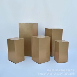 Juego de <span class=keywords><strong>5</strong></span> zócalos de hierro estilo ondulado, zócalos cilíndricos blancos, soporte de exhibición, soporte de mesa de postre para decoración de fiesta de boda - Product Image 3