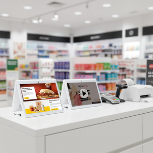 <b>10</b>.1 <b>Inch</b> Double Screen <b>Tablet</b> Touch Desktop Advertising Display Machine <b>Android</b> Digital Signage WD1028T <b>10</b>.1" Display Digital S - Product Image 1