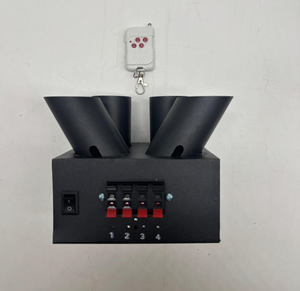 Cold Pyro Stage Fireworks <span class=keywords><strong>Fan</strong></span> Shape 4 Cues Sistema de disparo Máquina pirotécnica para fiesta de boda - Product Image 5