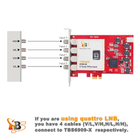 TurBoSight TBS6909-X V2 DVB-S2X/S2/S 8-Tuner Penerima Satelit Digital untuk Kartu Streaming FTA DVB-S2X PCIe Headend Server