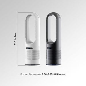 Ventilador sin Aspas Inteligente 3 en 1, Enfriador de Aire y Calefactor con Filtro Purificador de Aire, Ventilador de Piso para Ventilador sin Aspas 3 en 1 con H - Product Image 2