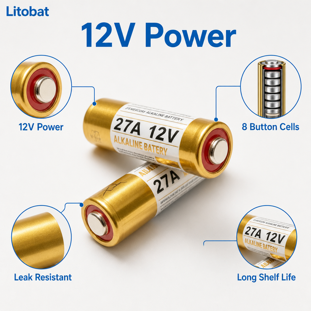 23A 27A 12V High Capacity Long Lasting Alkaline A23 A27 Batteries for Remote Control