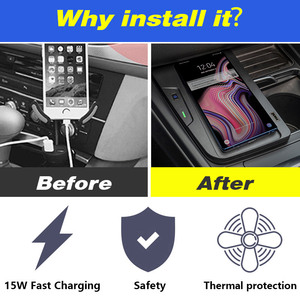 <strong>Car</strong> <strong>QI</strong> <strong>Wireless</strong> Charger <strong>for</strong> BMW 3 Series F30 F31 F34 2016-2018 / 4 Series 2018-2021 Interior Accessories Phone Charging Plat - Product Image 3