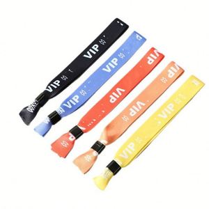 Bracelets événementiels en polyester écologiques imprimés sur mesure, bracelets VIP en tissu pour concerts, événements, festivals - Product Image 4