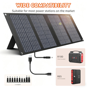 Panel Solar Portátil Plegable de 40W, Resistente al Agua, de Silicio Monocristalino, con Cargador USB PD Tipo-C Multipuerto, 22% de Eficiencia - Product Image 3
