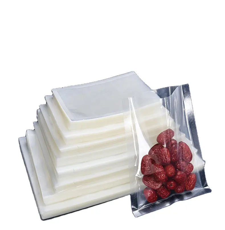 In Stock and Custom Clear Transparent Nylon PE Laminated Plastic food packaging vacuum printed sealer bags