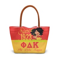 Sac fourre-tout personnalisé de la sororité nationale Phi Delta Kappaas, sac fourre-tout réutilisable de créateur pour la sororité, sac de shopping, sac de week-end