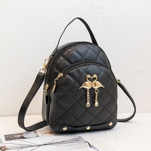 Mochila bordada para mujer, mochilas de Color puro para mujer, pieza colgante de Metal, mochilas pequeñas para mujer - Product Image 5