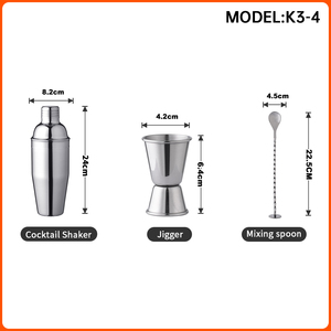 Leftome — ensemble de mélangeurs à Cocktail en acier inoxydable, 3 pièces, création directe d'usine, outils de Bar, 700ml - Product Image 3