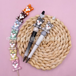 <b>Silicone</b> Cartoon Cat <b>Beads</b> Loose For Bracelet Making Teething <b>Beads</b> More Than 3 Months Single Pack - Product Image 2