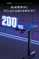 Bureau d'angle en L AOR L1, vente en gros d'usine, nouveau bureau de jeu PC RGB en métal et bois