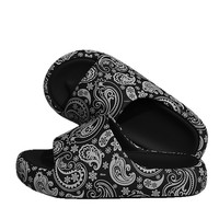 Claquettes d'intérieur à imprimé Paisley, design Hip Hop, semelle épaisse et confortable, chaussures d'été anti-odeur pour usage intérieur