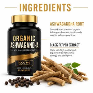 High Quality Sunwind Premium KSM-66 <b>Ashwagandha</b> Capsules <b>1000mg</b> Adult Sleep Aid Immune Support Energy 60 Capsules - Product Image 3
