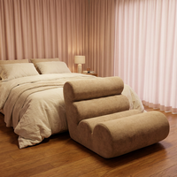 Canapé moderne une place en microfibre confortable, canapé paresseux effet nuage, mobilier de salon pour petit appartement, hôtel