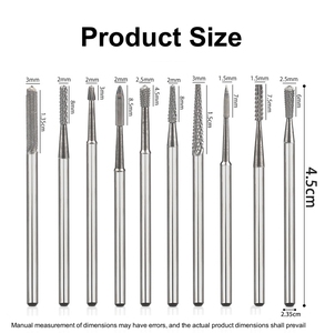 Forets russes en acier au tungstène durables personnalisés outils de polissage de salon d'art des <span class=keywords><strong>ongles</strong></span> mini foret diamanté à la chaux <span class=keywords><strong>pour</strong></span> <span class=keywords><strong>ongles</strong></span> - Product Image 4