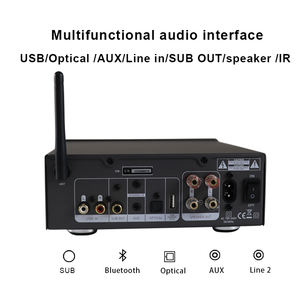 Vente d'usine avec télécommande Home Cinéma Amplificateurs audio stéréo 50Wx2 Home Bluetooth 5.0 Sound Speaker AMP - Product Image 6