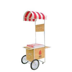 定制版冰淇淋移动餐车冰柜容量展示柜夜市摊位和花车移动餐车