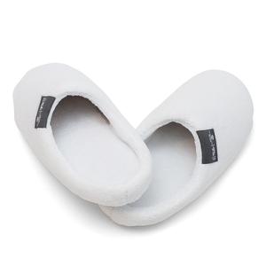 Chaussons de <span class=keywords><strong>spa</strong></span> blancs personnalisés avec logo privé, en polaire corail, lavables, de luxe, pour hôtel et voyage - Product Image 3