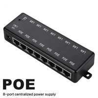 Factory 8 Port Gigabit 1.25A PoE Inyector Adaptador pasivo POE Power Over Supply Module PoE Patch Panel para cámara IP
