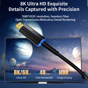 Cable de fibra óptica HDMI de grado de ingeniería, aleación de Zinc, 8K, Kabel, 60Hz, Conductor de cobre, LinkJun, compatible con Cable HDMI 2,1 - Product Image 4