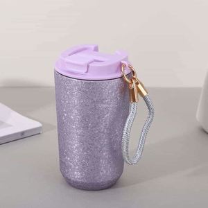 Simple 304 Stainless Steel <b>Coffee</b> Mug Portable Car Thermos Business Office Gift Dual-Drink Mug - Product Image 2