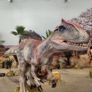 Dinosauro dilofosauro a grandezza naturale nuovo mondo di dinosauri telecomando per parco a tema - Product Image 5
