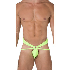 Kostum Elastis Bondage Seksi Pria Gay dengan Tali Bahu, Pakaian Panggung Tanpa Punggung, Celana Dalam Jockstrap - Product Image 6