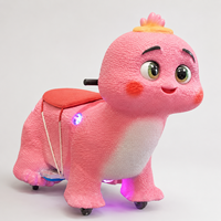 Vélo à pédales pour enfants Joy2fun en forme d'animal simulé, avec une longue autonomie de batterie et adapté à une utilisation en extérieur.