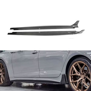 Extensiones de faldones laterales aerodinámicas de fibra de carbono para Audi <span class=keywords><strong>A5</strong></span> S5 B9.5 <span class=keywords><strong>S</strong></span> <span class=keywords><strong>Line</strong></span> 4 puertas <span class=keywords><strong>Sportback</strong></span> <span class=keywords><strong>2020</strong></span>+ - Product Image 1
