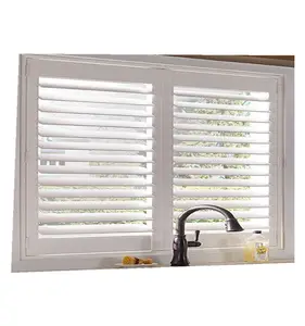 Custom Aluminum Window Shutters Exterior PVC Louver Outdoor And Indoor Shutters For Window