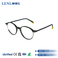Vente en gros de montures optiques populaires haut de gamme en acétate et PC pour lunettes de lecture quotidiennes et fabrication OEM ODM