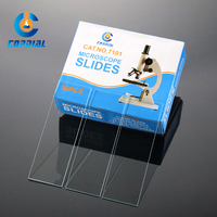 CORDIAL 7109 Color Frosted One End One Side Polished Edges Microscope Slides for Laboratory Use