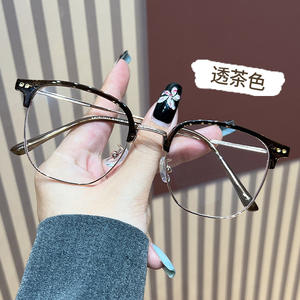 Nouvelles lunettes anti-lumière bleue pour femmes, monture ovale complète en métal TR, verres en résine, protection contre la lumière bleue, YC11211 - Product Image 4