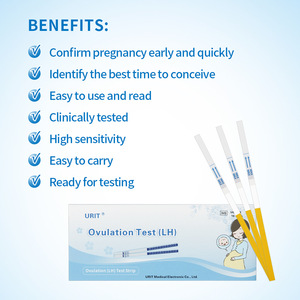 Tira de prueba de ovulación Urit LH con oro coloidal de lectura rápida para la detección del embarazo - Product Image 1