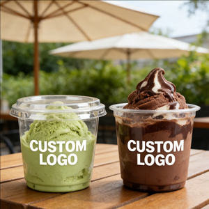 Vasos de Plástico PP de Pared Simple de 8oz, 10oz, 22oz, 30oz y 90mm con Impresión UV para Servir Matcha y Postres - Product Image 5